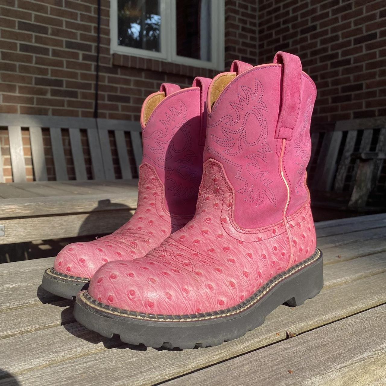 Ariat Women's Pink Boots Depop