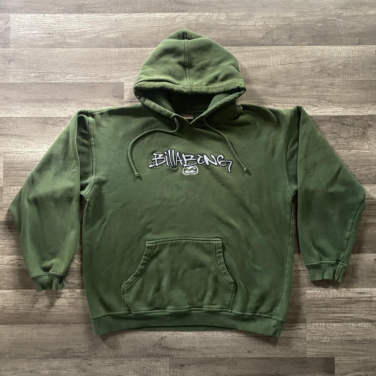 Billabong Logo Green Hoodie • Tag size: L •... - Depop