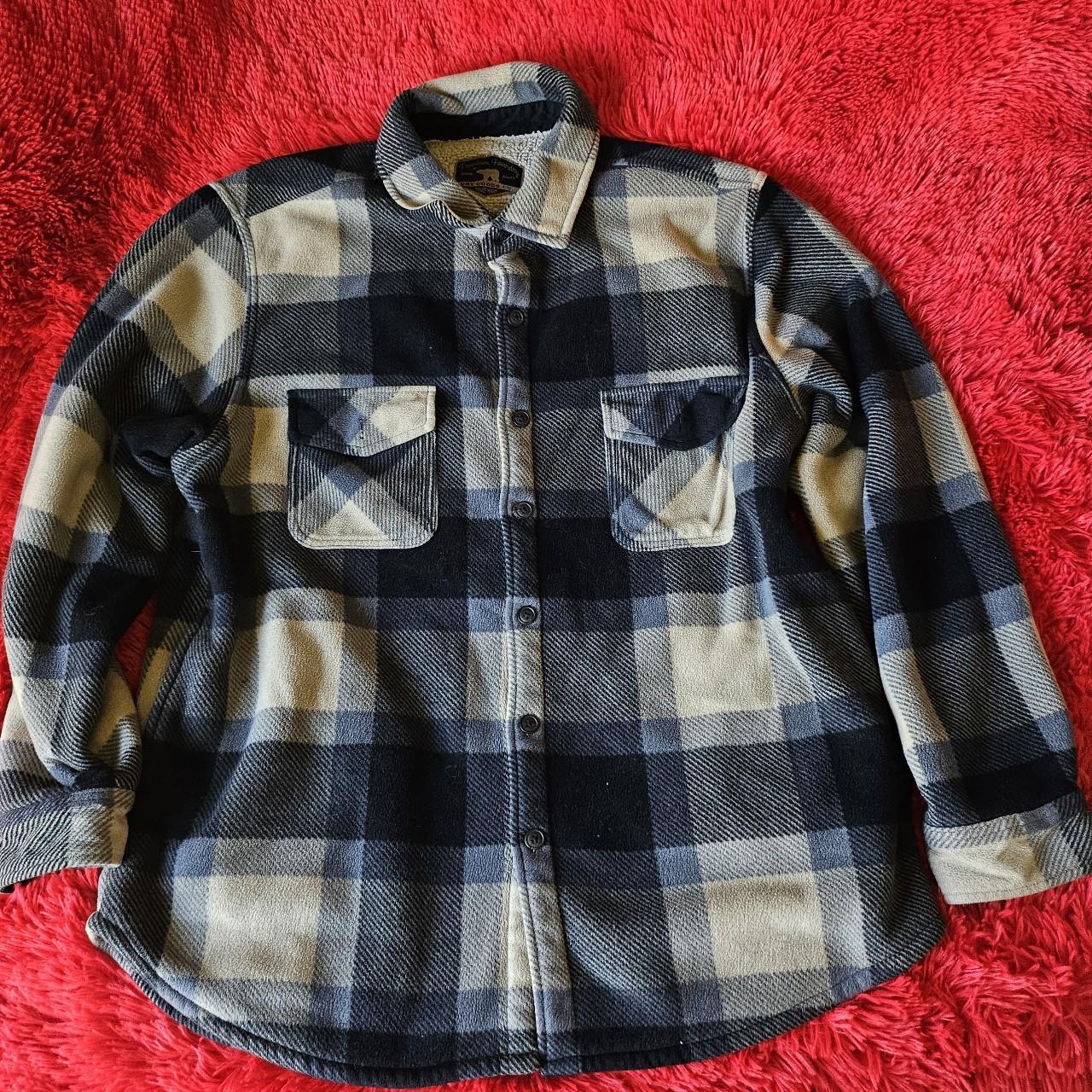 Beige plaid flannel jacket Freedom Foundry Size. Depop