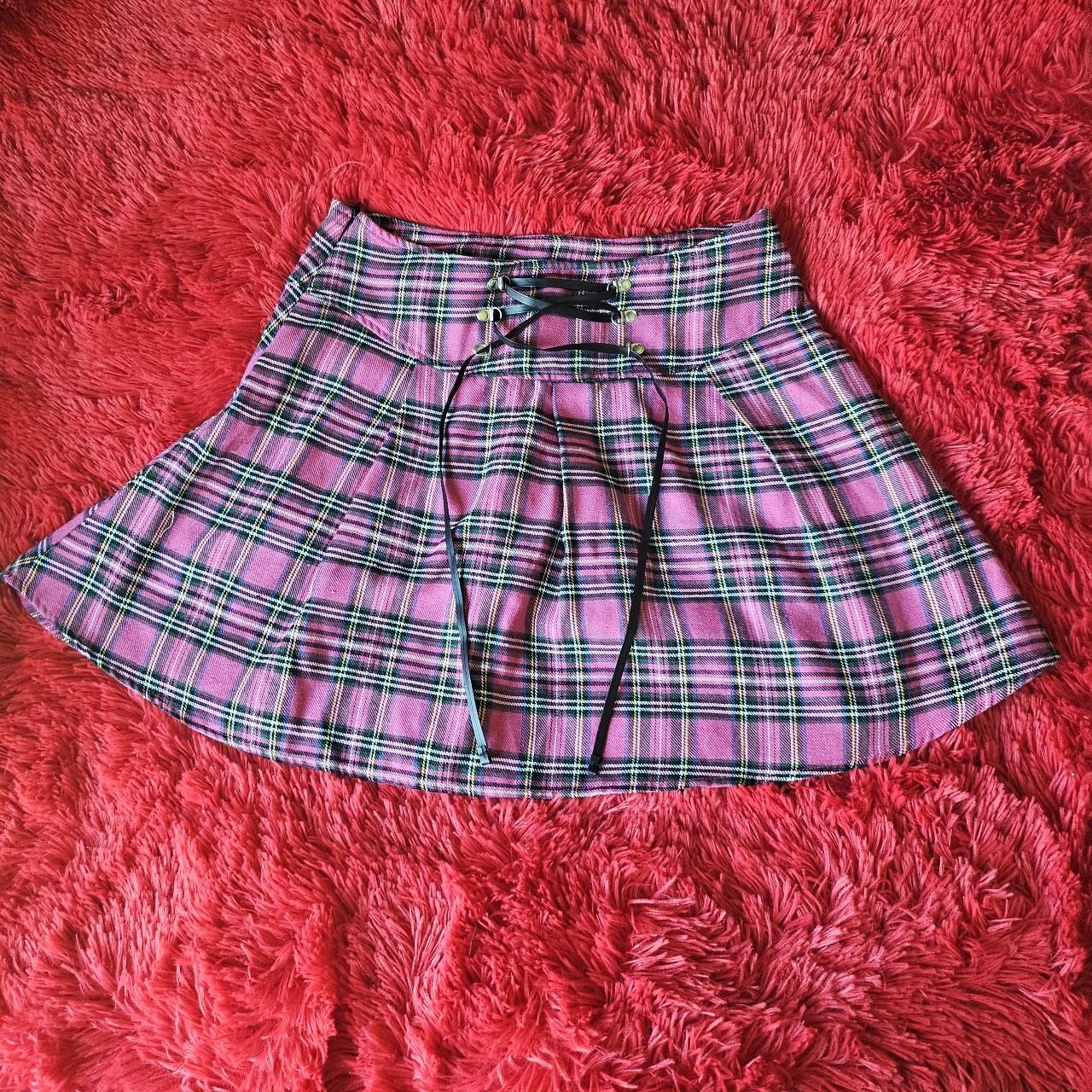 Pink plaid skirt, Waist 30