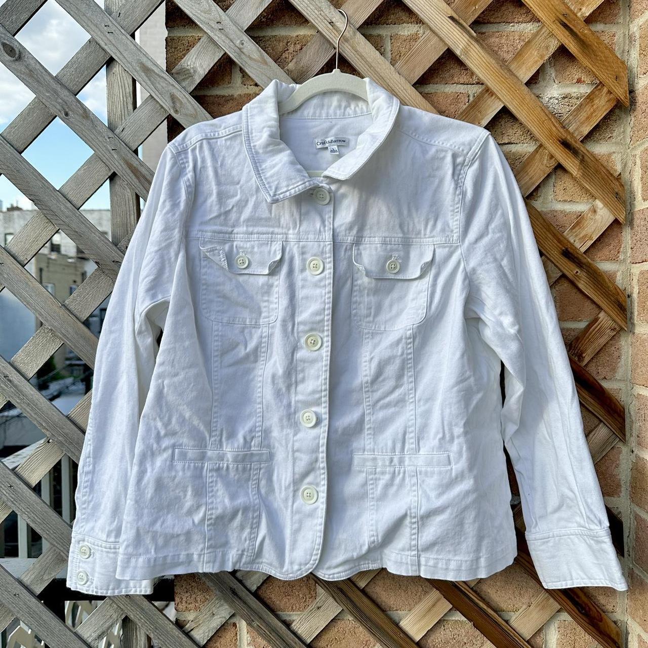 white croft and barrow cotton spring jacket in good... - Depop