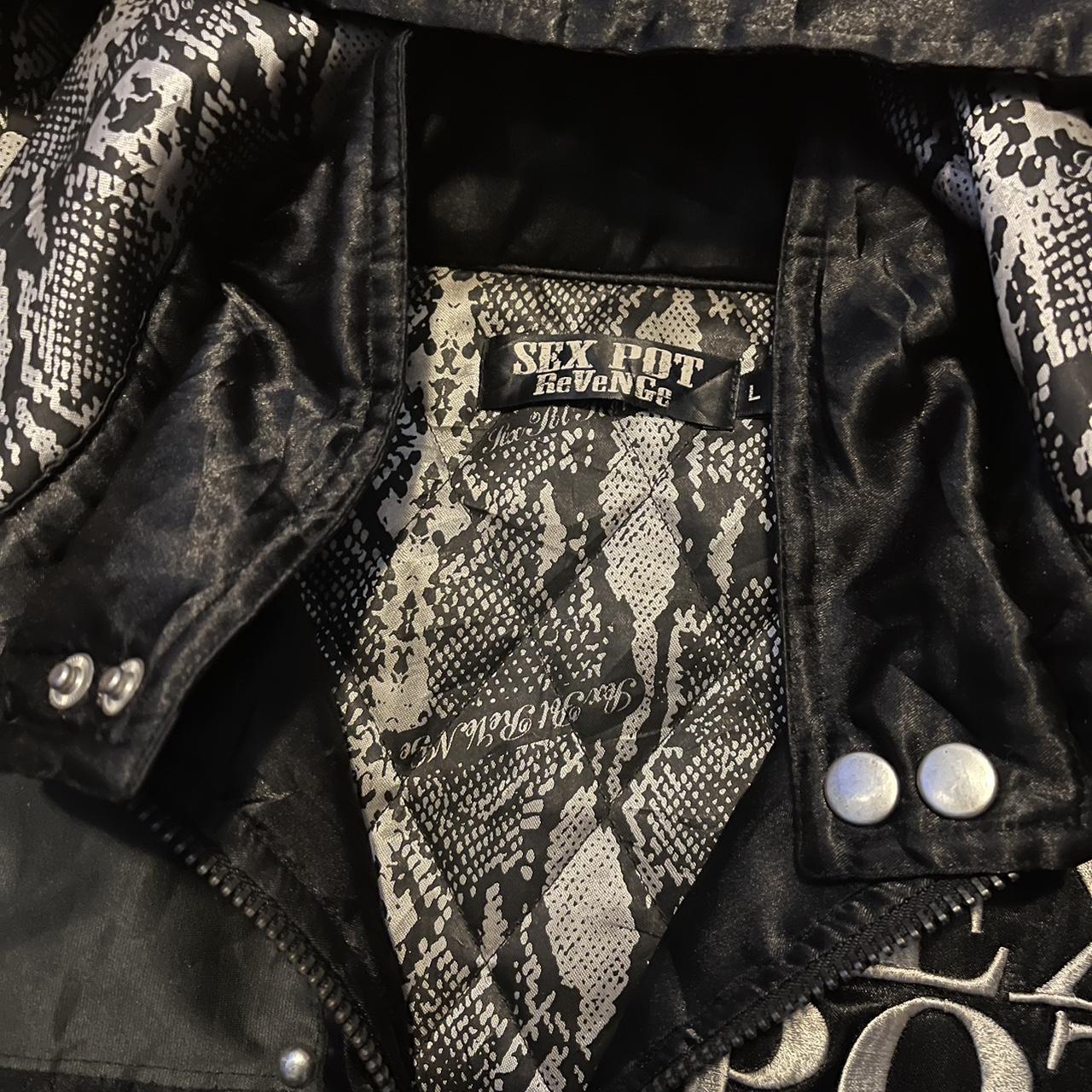 SEX POT ReVeNGe Punk Star Skull & Crossbones Black Jacket