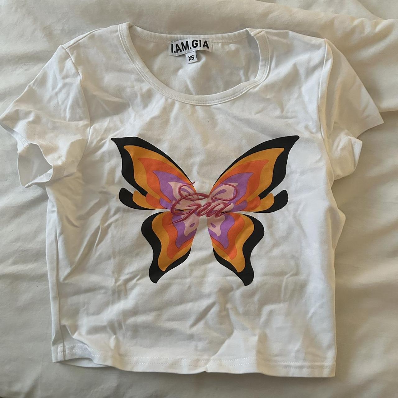 Brand new I am gia I.am.gia butterfly crop top mini... - Depop