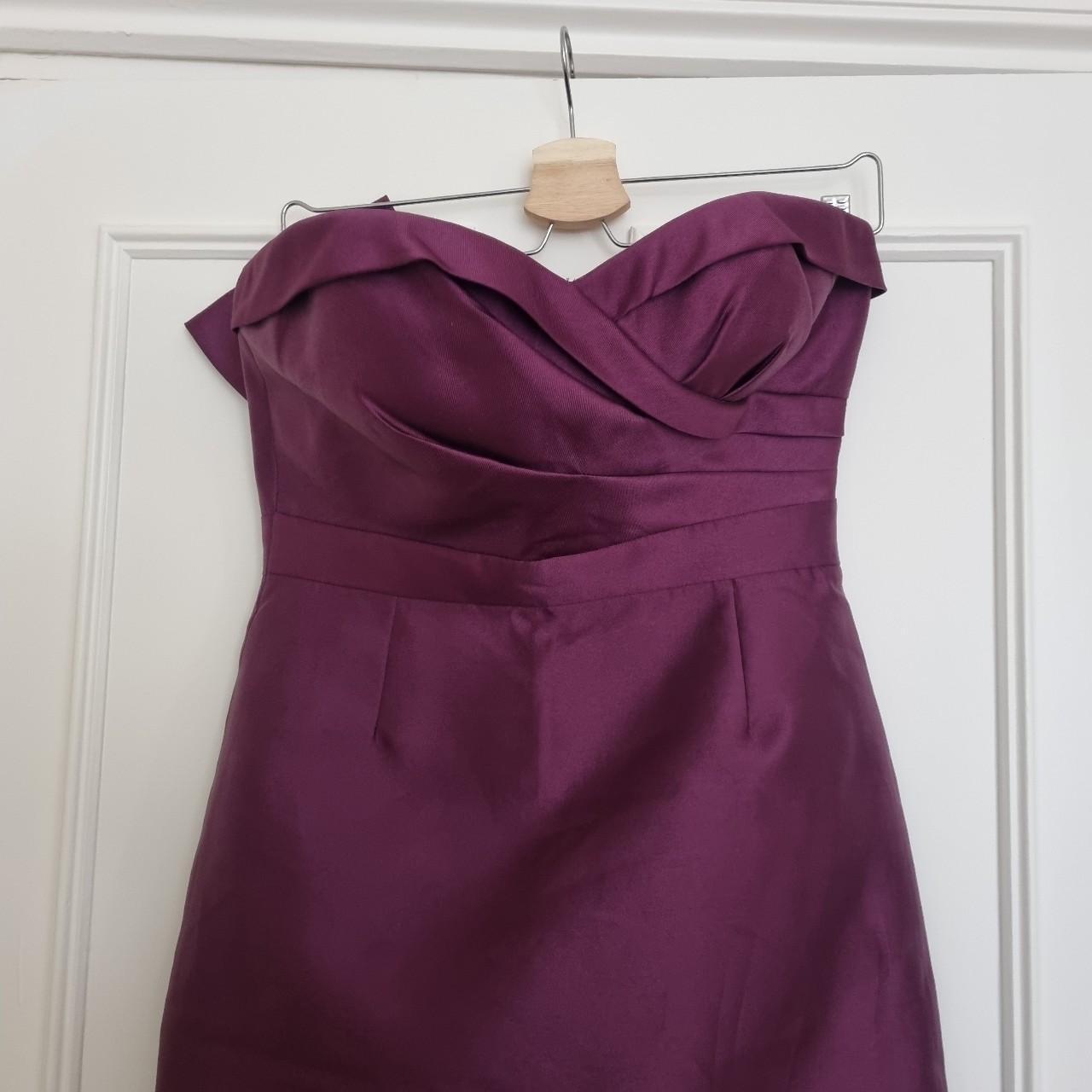 Adrianna Papell Women S Burgundy And Purple Dress Depop