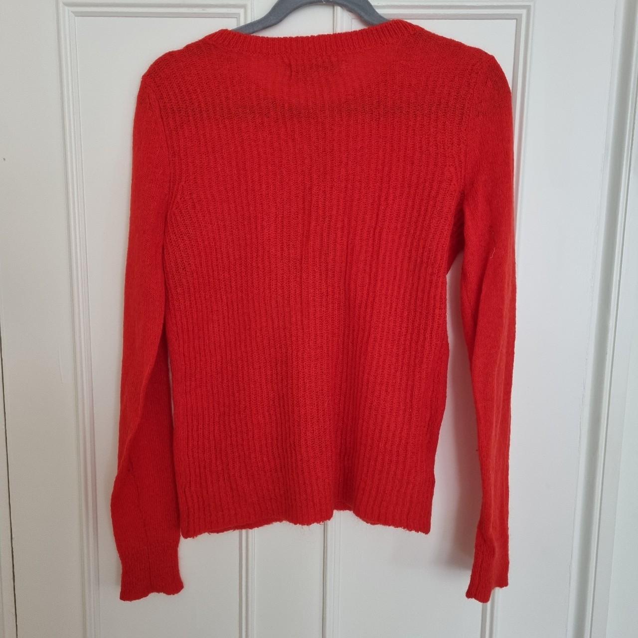 LOFT Women's Red Cardigan Depop