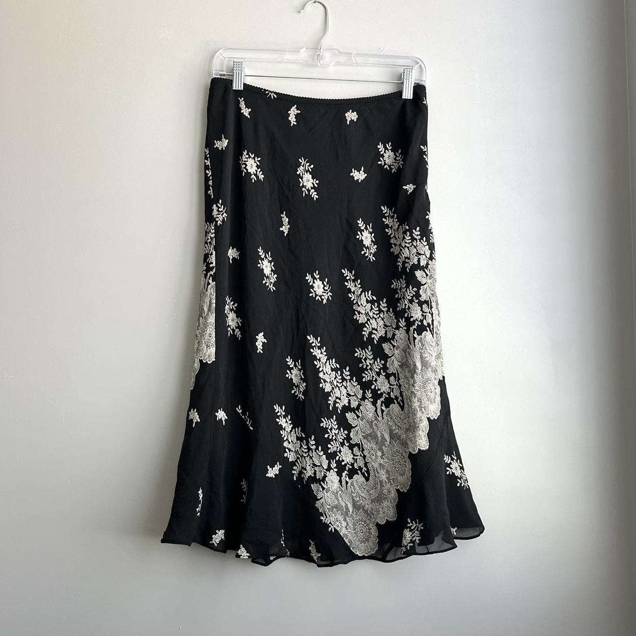 Vintage Gothic Silk Midi Skirt To DIE for!! Vintage... - Depop