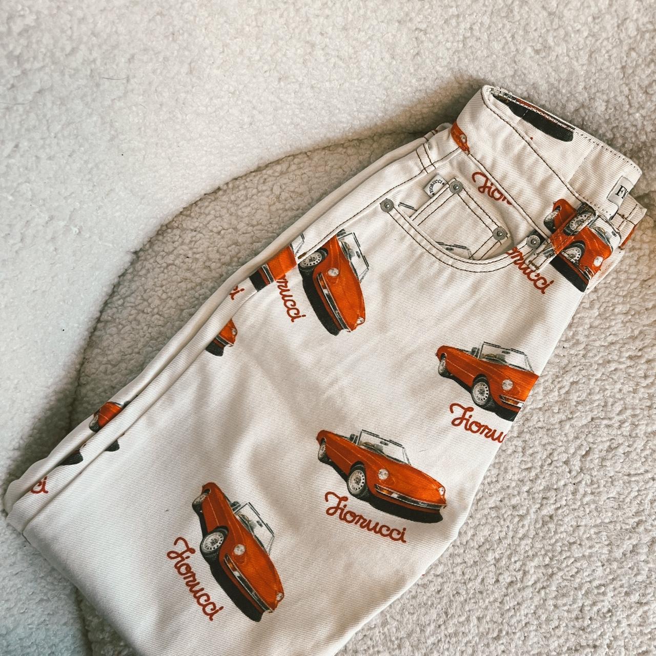 Fiorucci Women's Red and White Trousers (2)