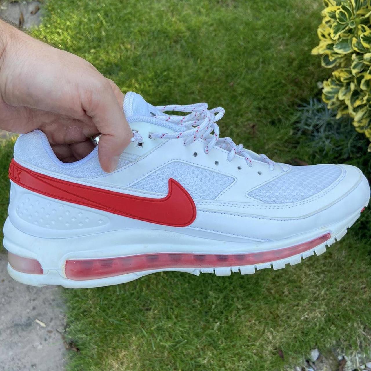 Nike Air Max Skepta 97 BW UK size 10.5 Red white. Depop