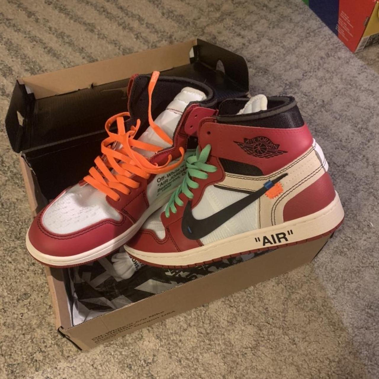 NIKE JORDAN 1 OFF WHITE -RP brand new “costume 1:1”... - Depop