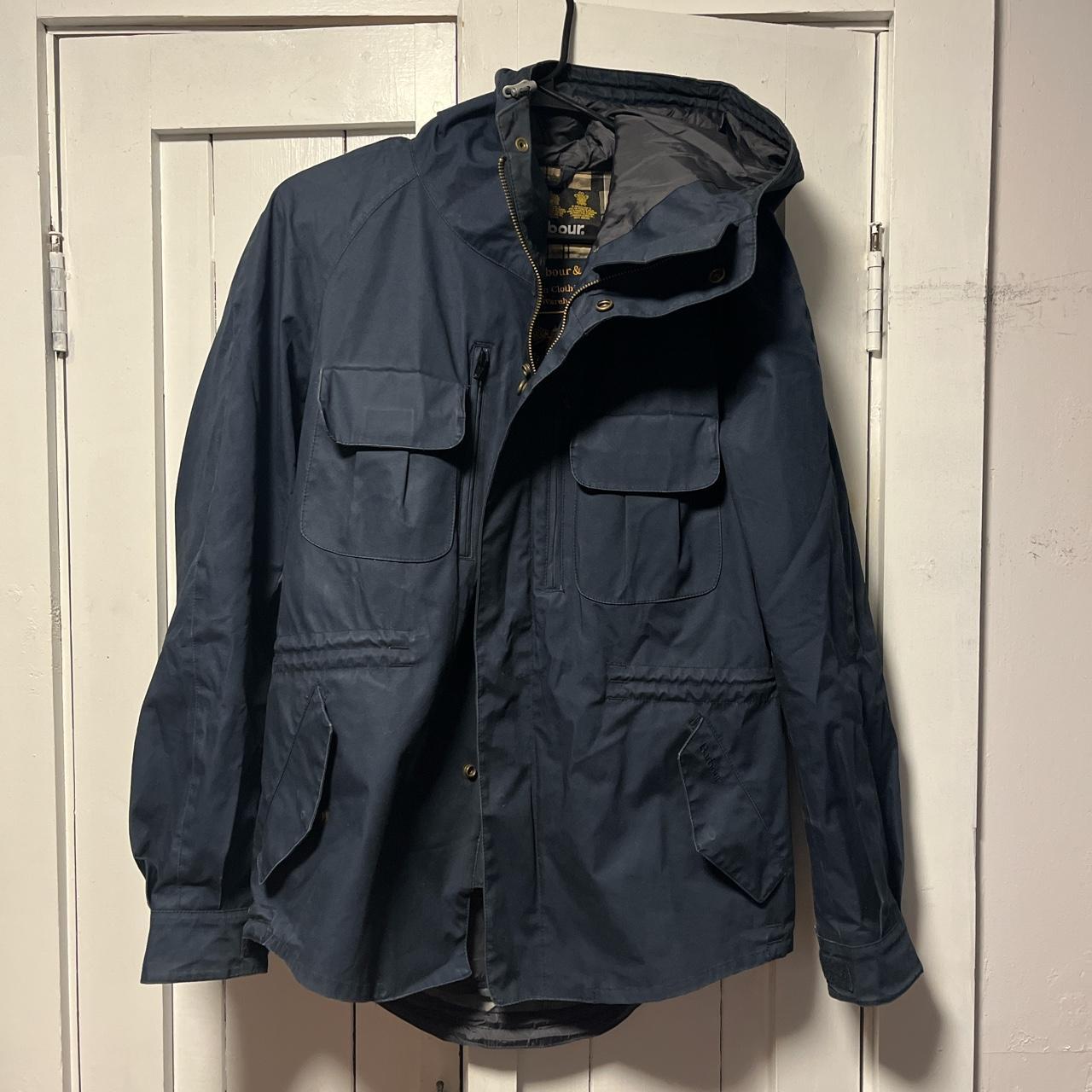 Barbour Men's Navy Jacket | Depop