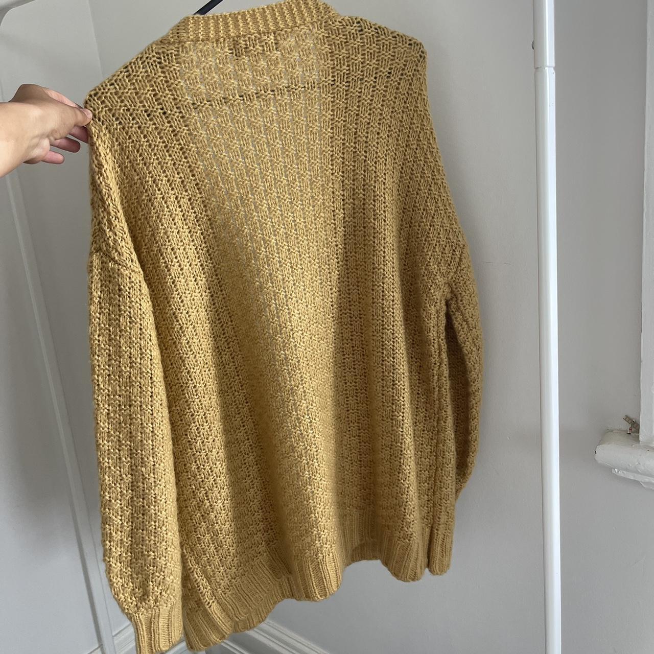 valley girl yellow / mustard knit cardigan Depop
