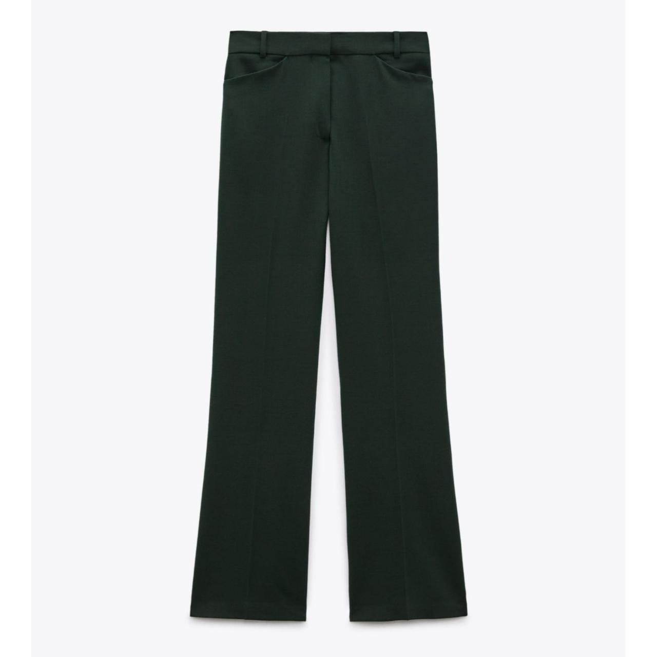 Zara Green Flare Pants Features: • Flare Leg... - Depop