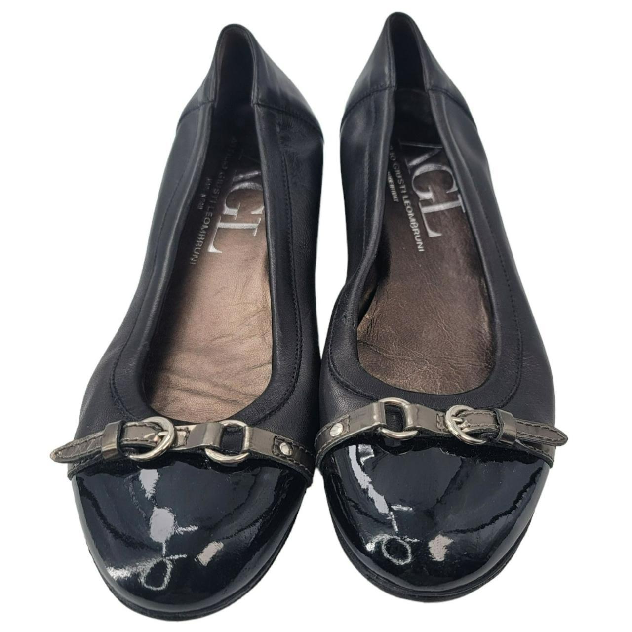 AGL Black Cap Toe Ballet Flat Features Designer Depop