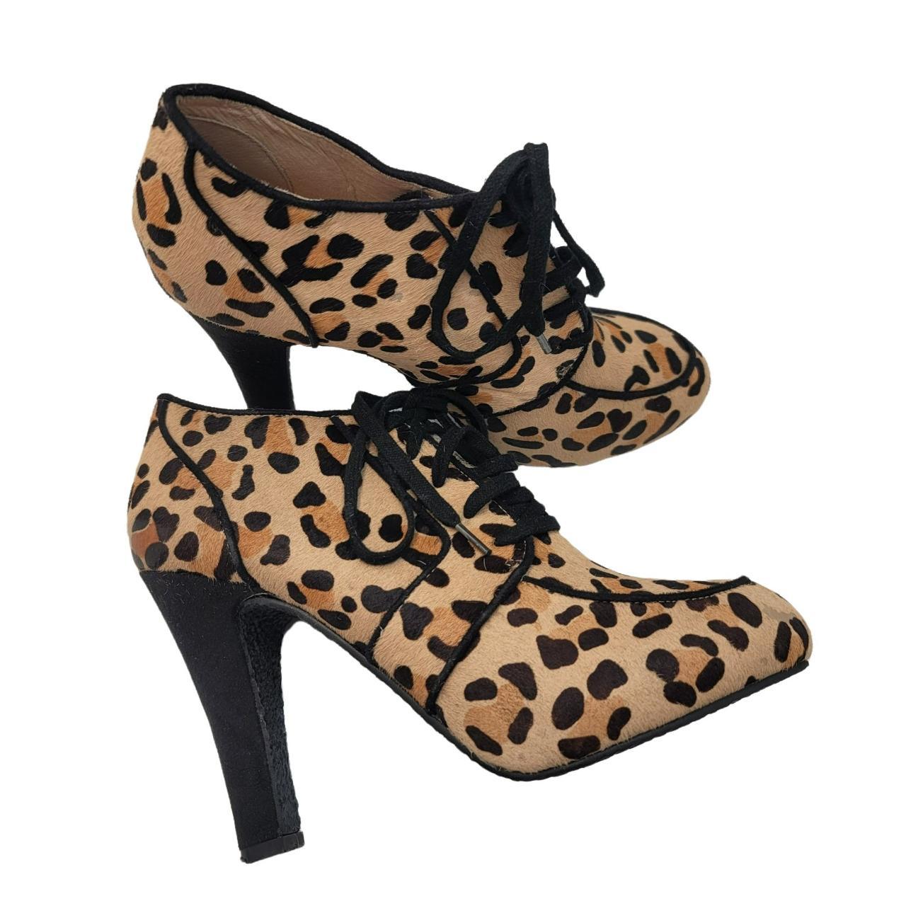 Topshop Leopard Print Calfhair Lace Up Depop