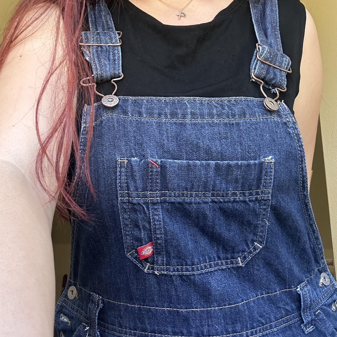 Dickie’s women’s boyfriend bib overalls Leg length... Depop