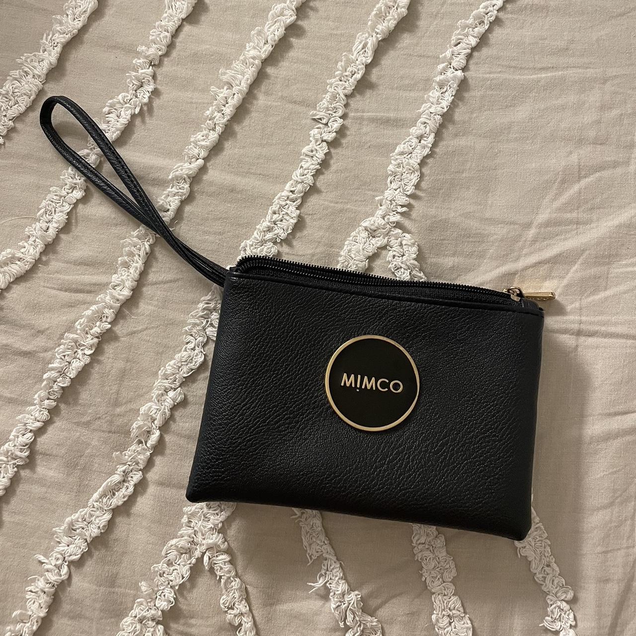 Mimco black purse w gold details two zips / two... Depop