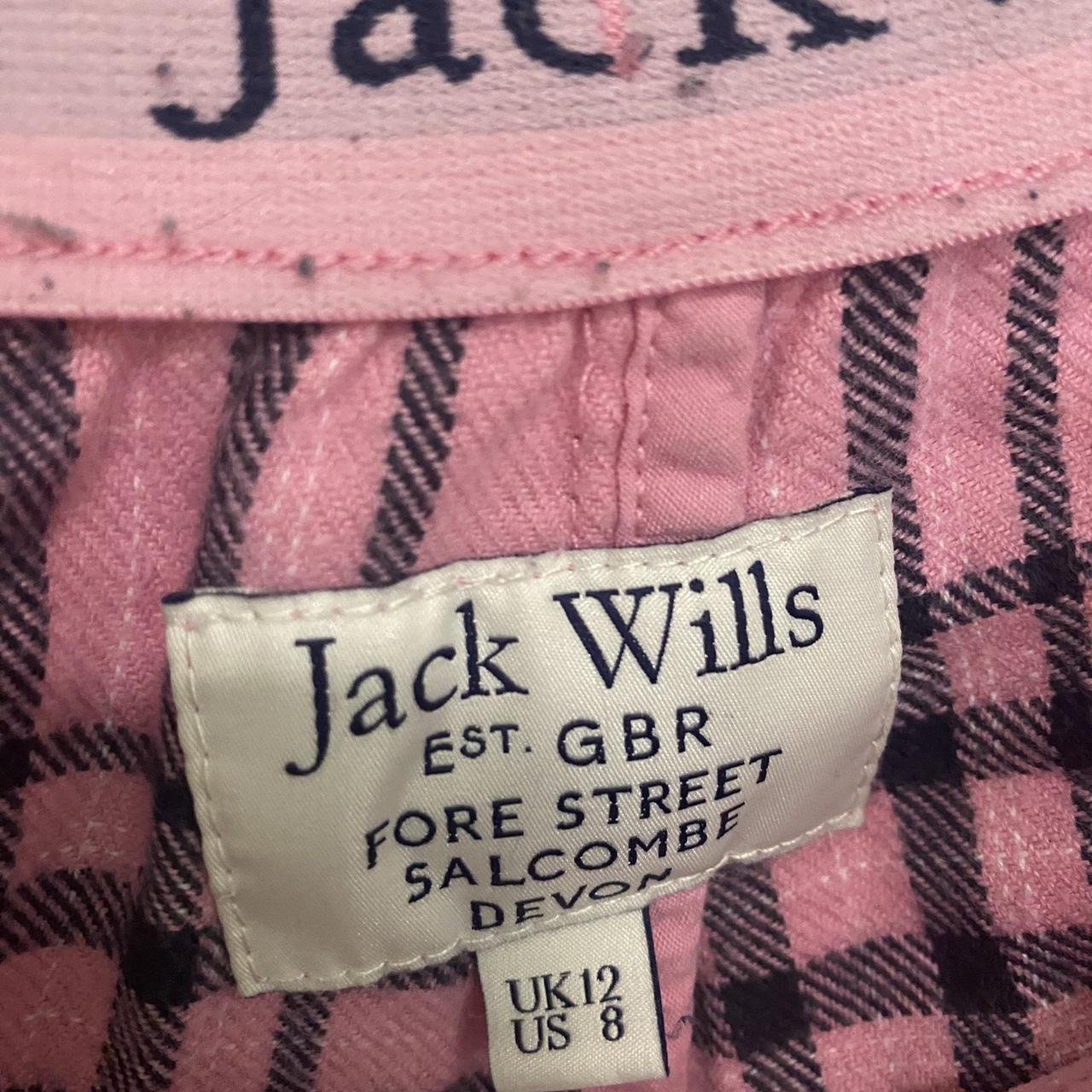 Jack Wills, pink and navy pyjama bottoms, size 12. - Depop