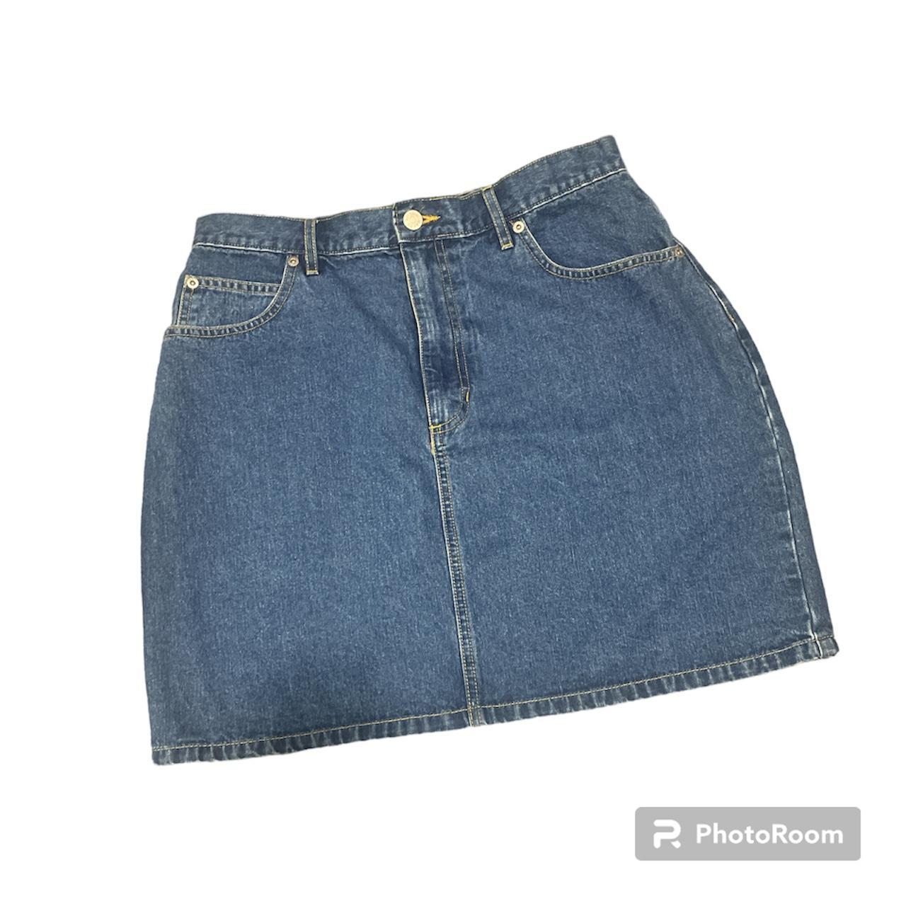 Sonoma denim 100% cotton skirt size 10 $16 #denim... - Depop