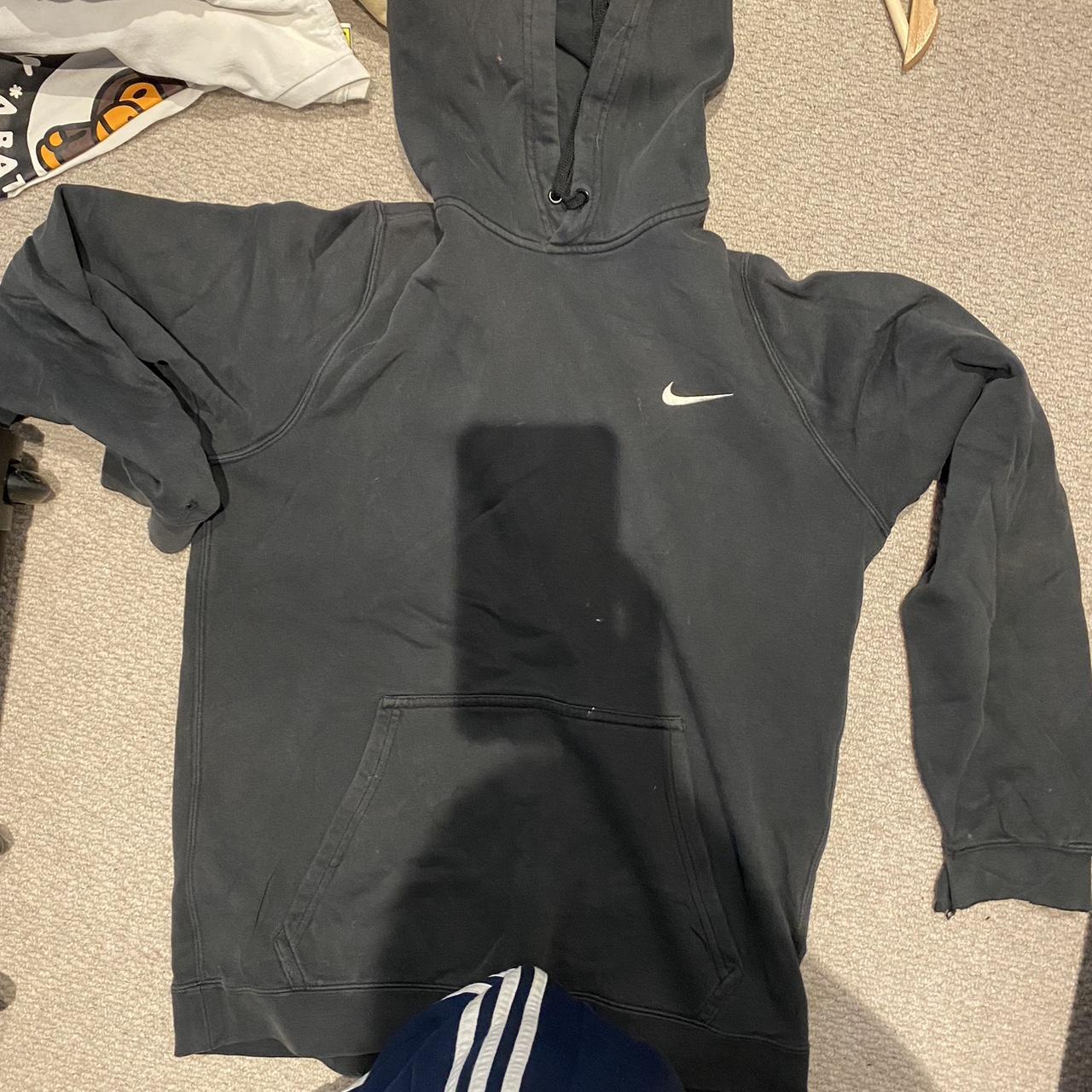 mens nike hoodie black and white