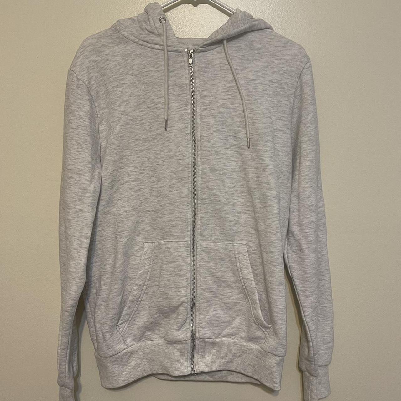 Primark Women's Grey and White Hoodie | Depop