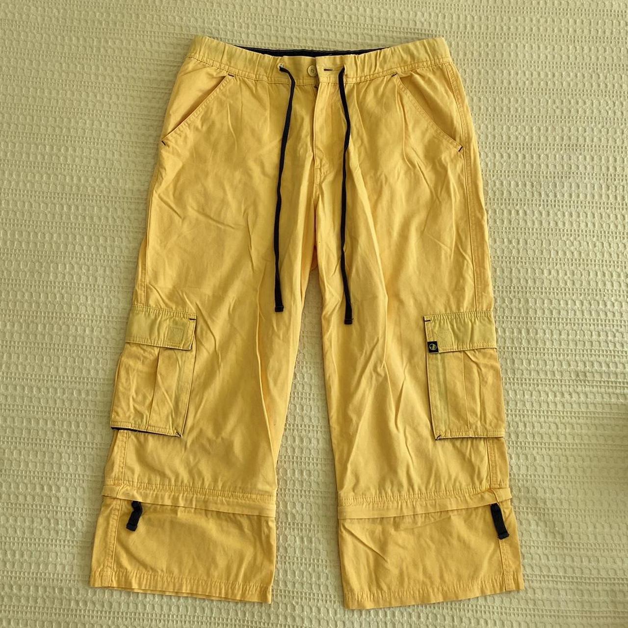 Women's Yellow and Black Trousers | Depop