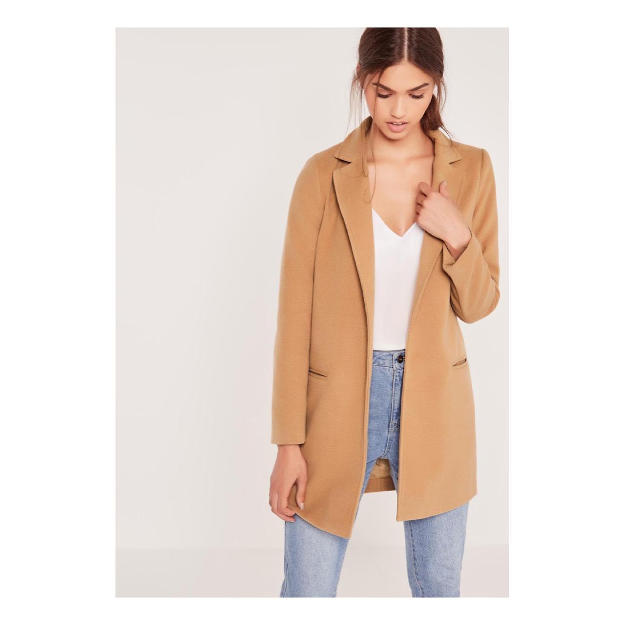 Missguided camel coat hotsell