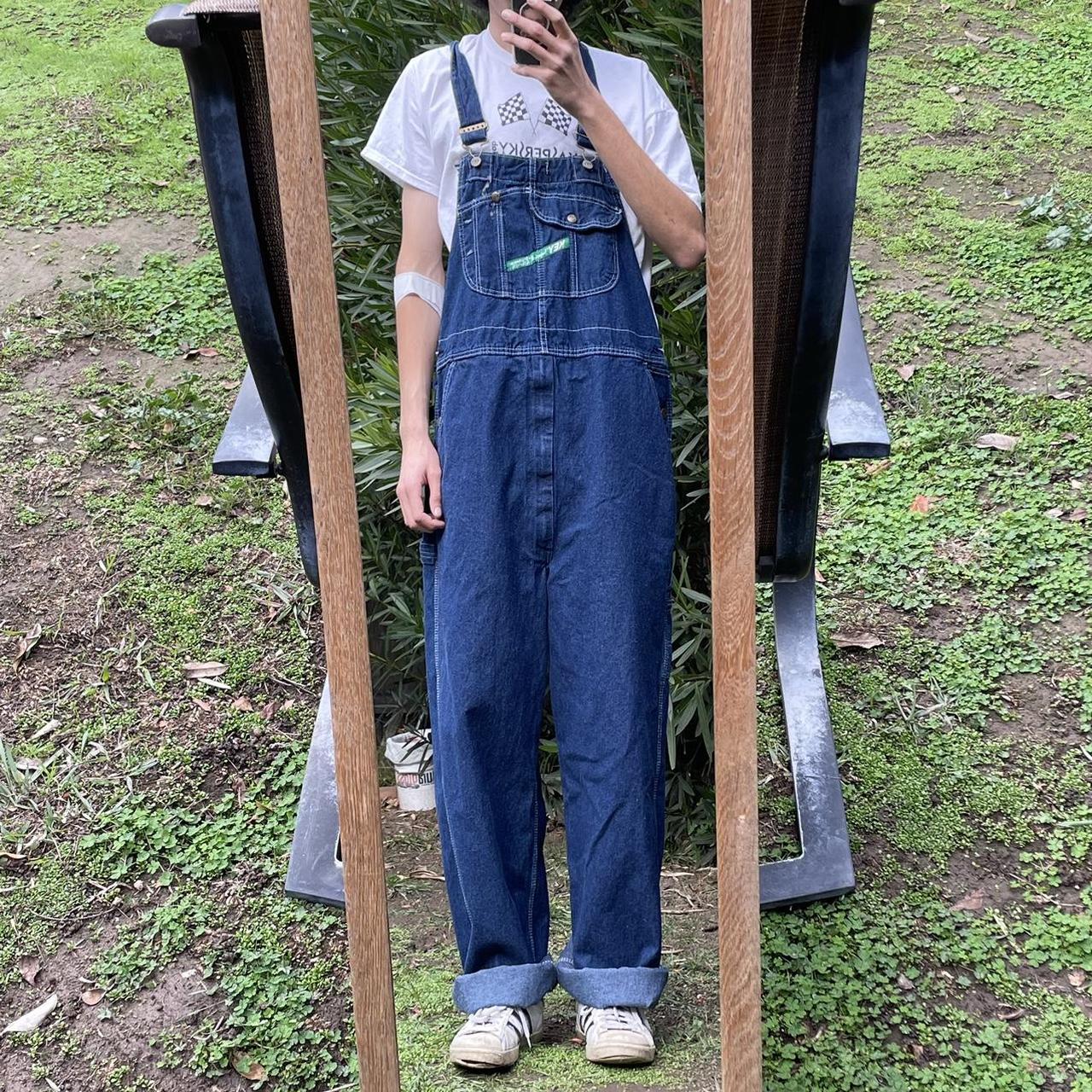 Key Baggy Carpenter Overalls Size 40x34 Full Length Depop   P0 