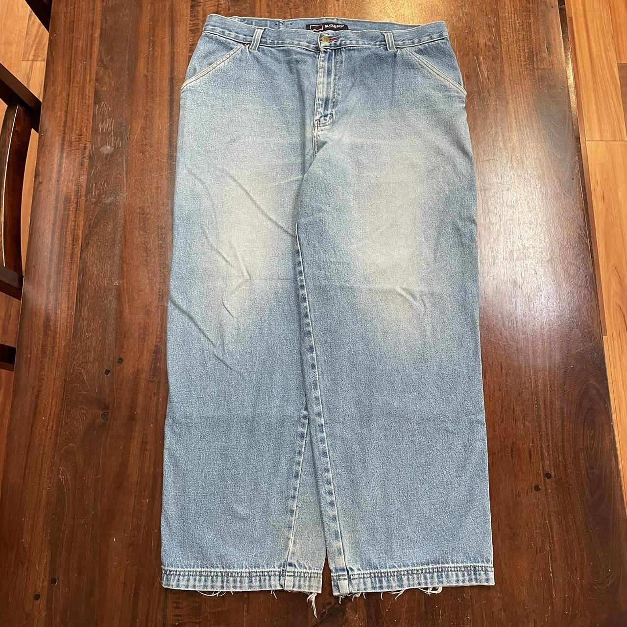 Bugle Boy baggy carpenter jeans Size 38x30 Full... - Depop