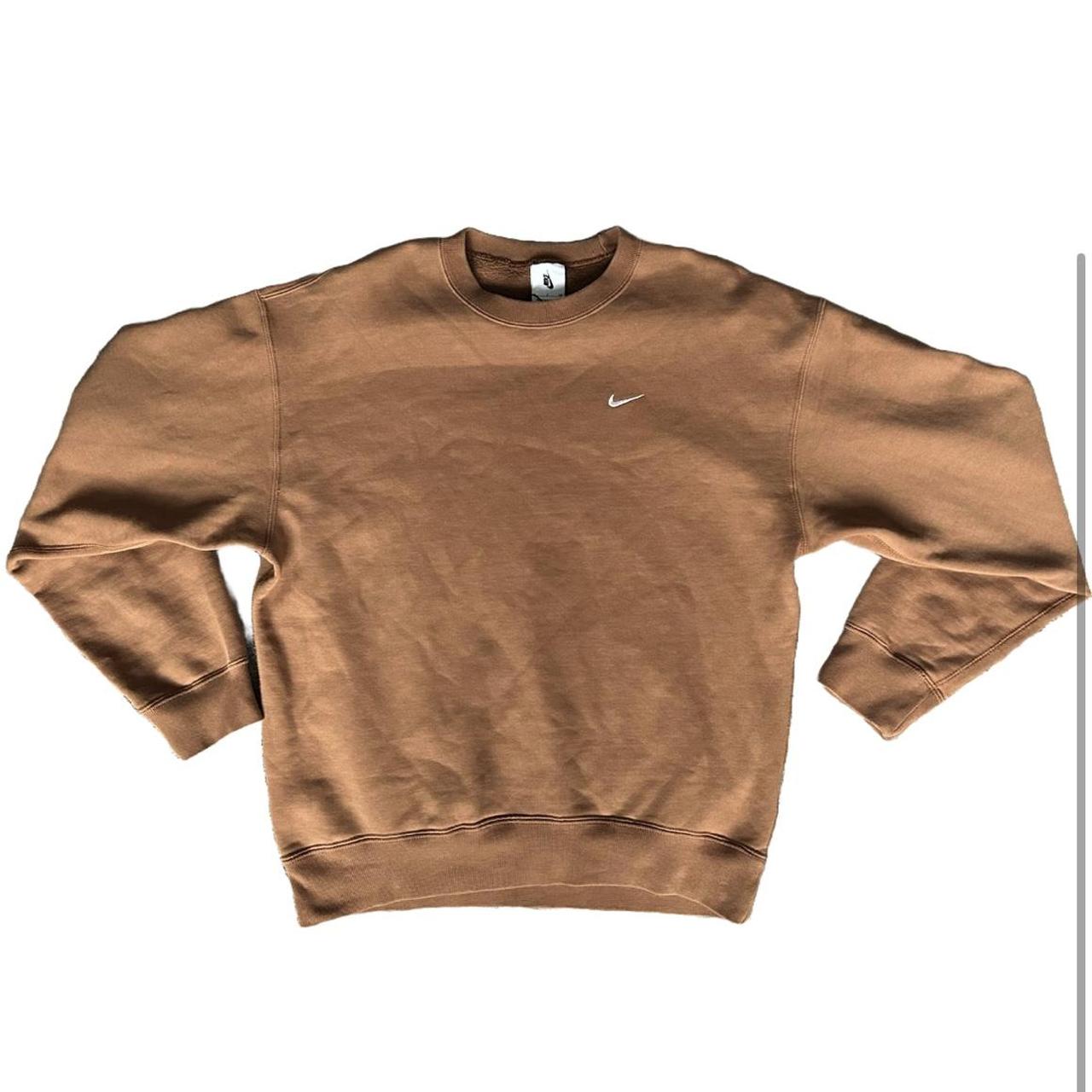 Tan Nike Beige Sweatshirt Mens Nike Men's Beige/Tan Center Swoosh