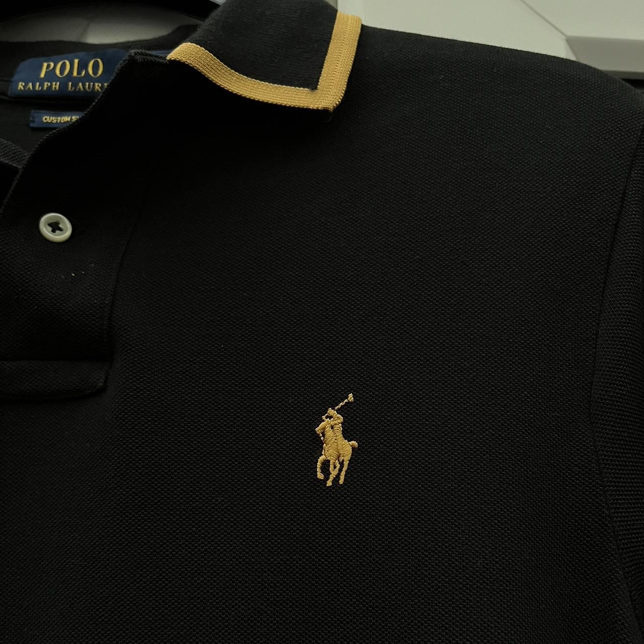 Black and gold ralph lauren polo shirt hotsell