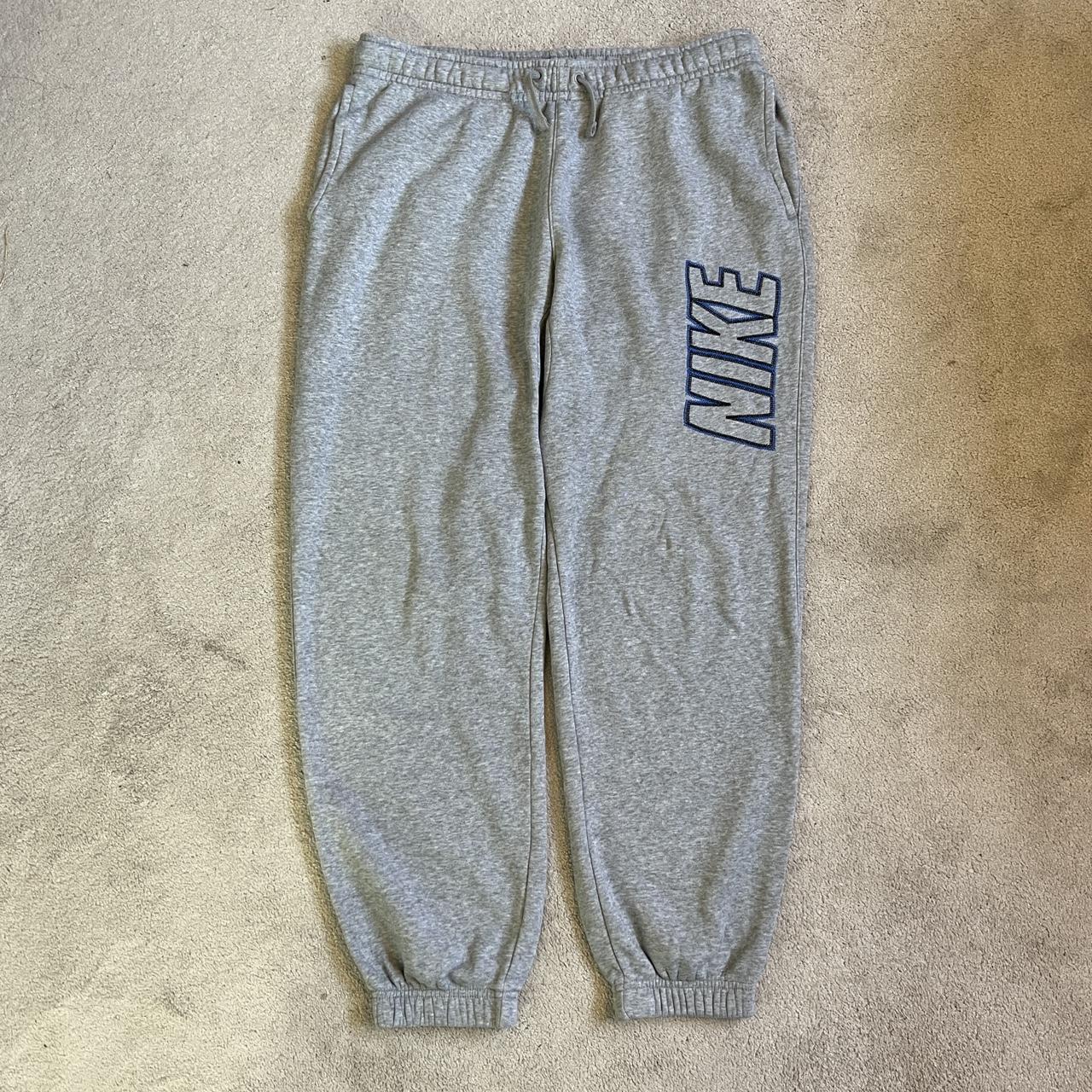 Nike Club Joggers Vintage Embroidered in Grey size... - Depop