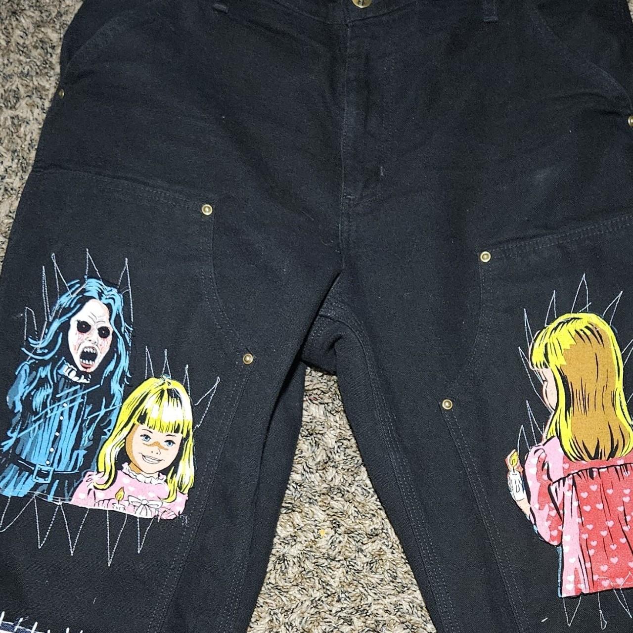 Custom Carhartt cursed horror jeans . Made w... - Depop