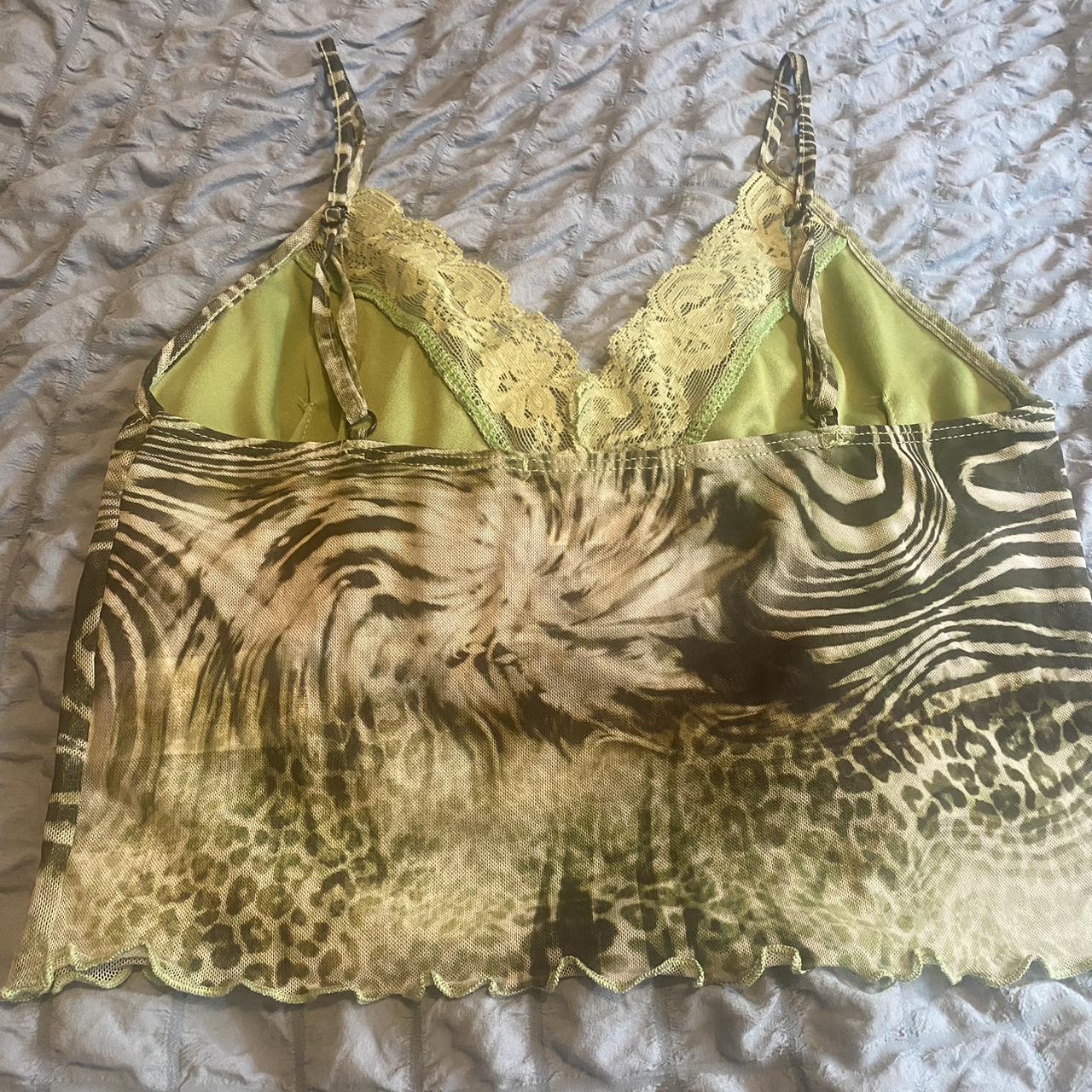 Motel Rocks yenika top mesh cheetah V neckline... Depop