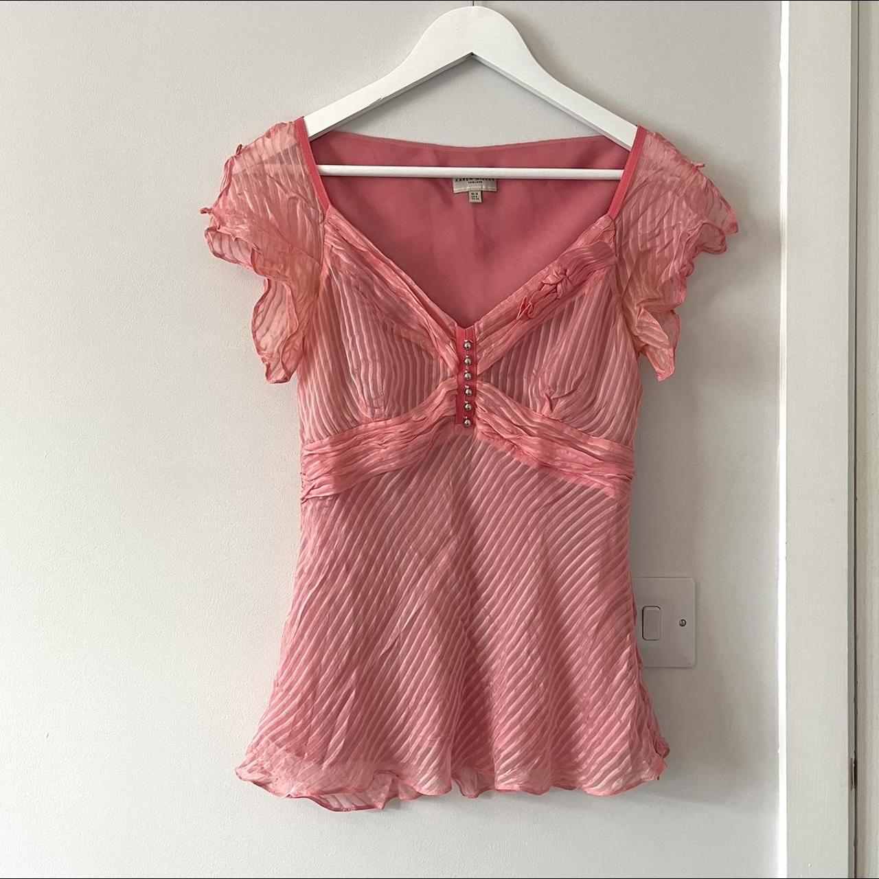 💌 vintage y2k barbie pink blouse from Karen millen... - Depop