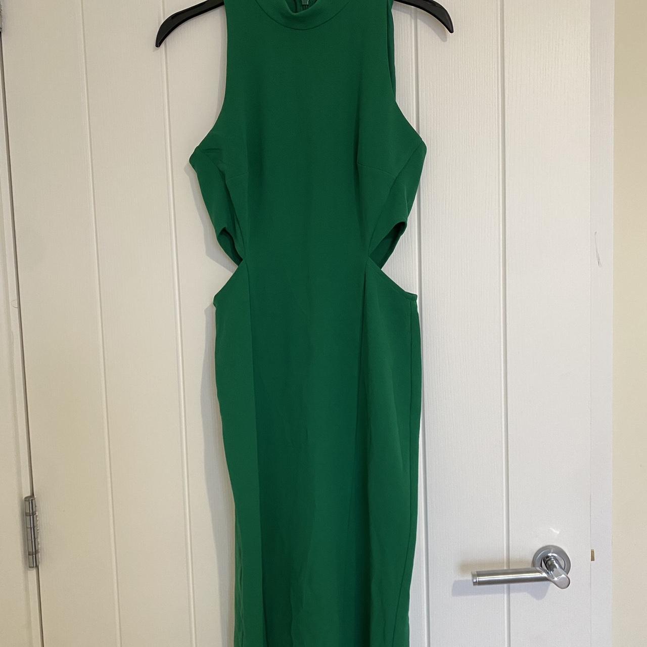 Green Topshop Cut Out Dress Size 10. Work A Few - Depop