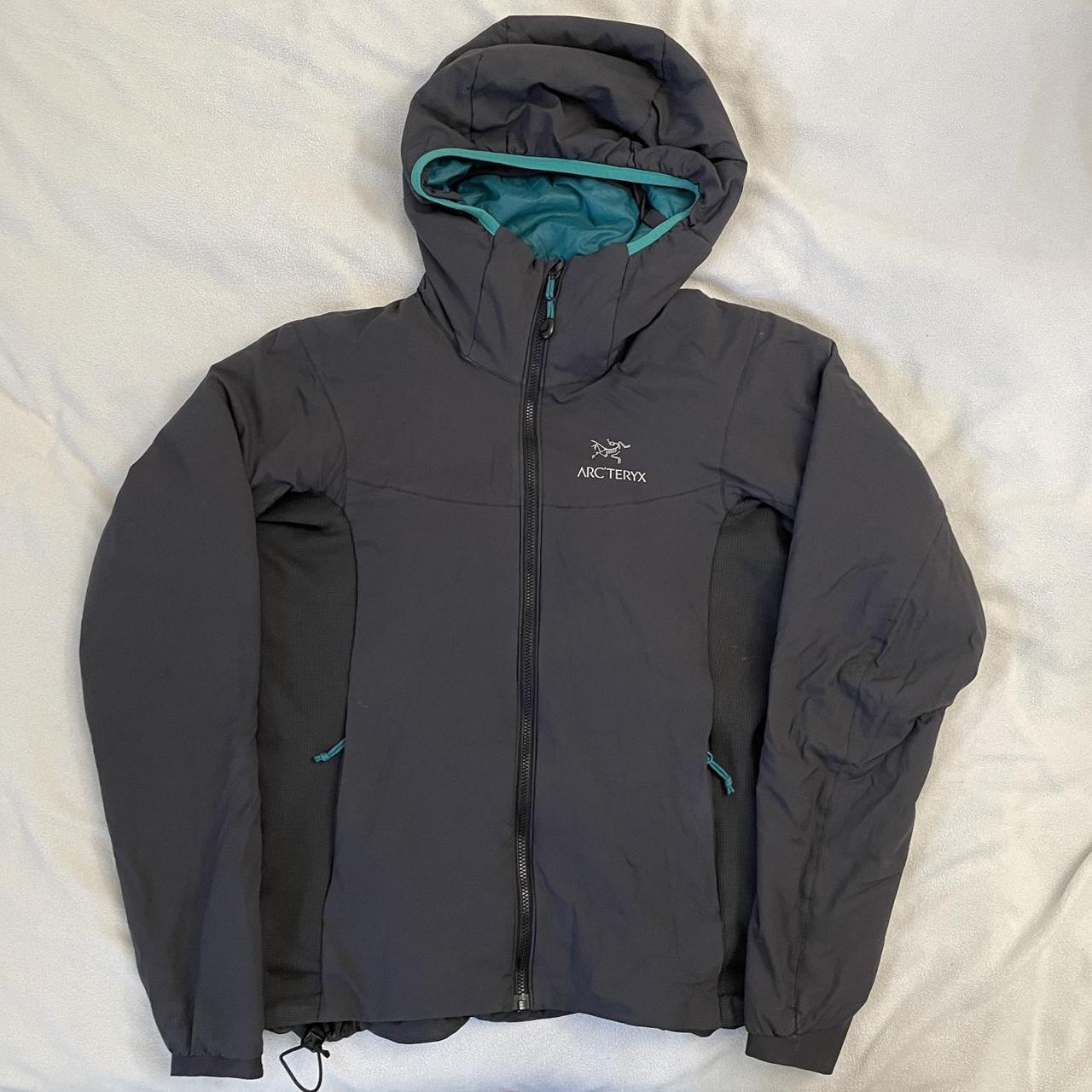 Arcteryx Atom LT Dark gray and turquoise blue Size:... - Depop