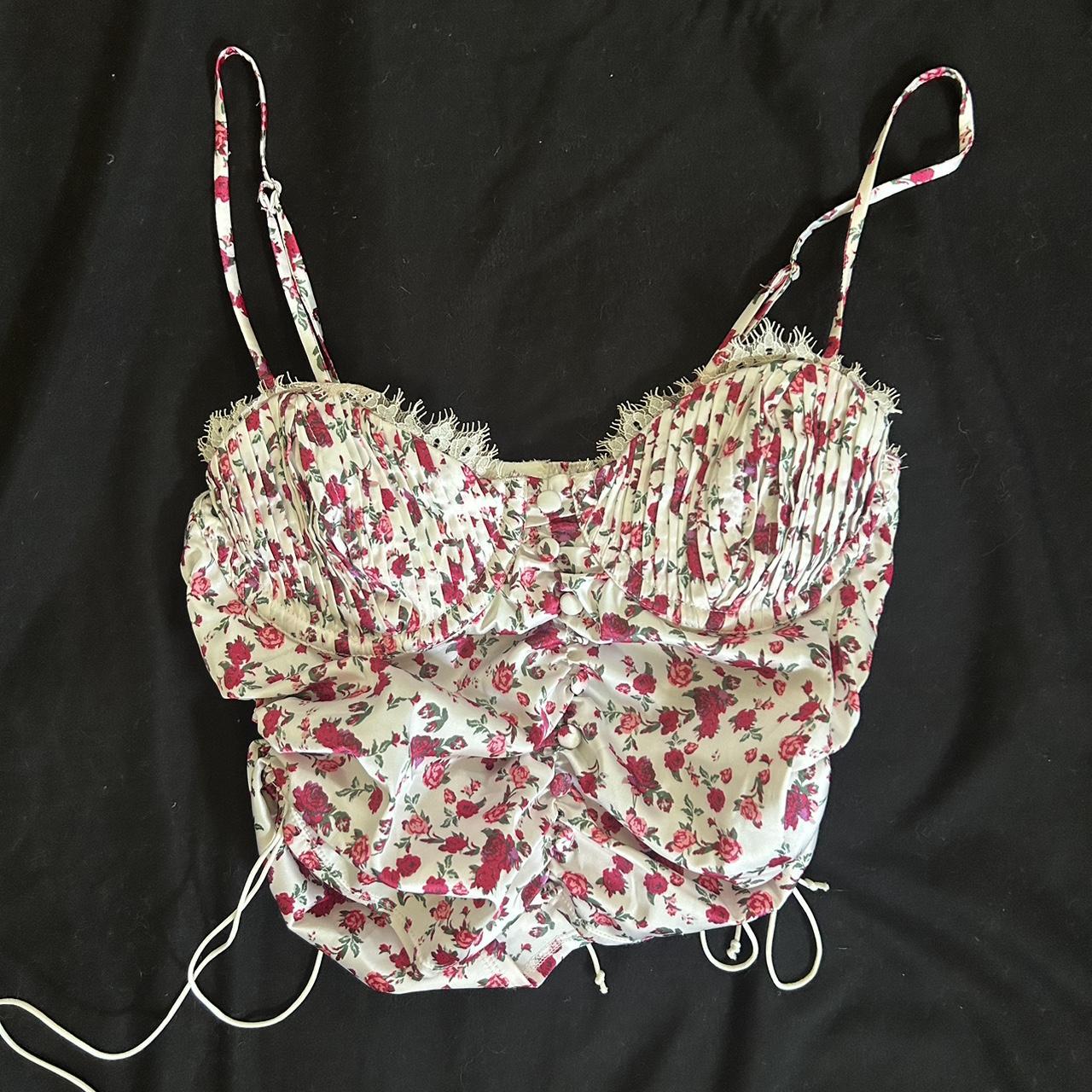 Victoria's secret Corset Top Gorgeous floral pattern - Depop