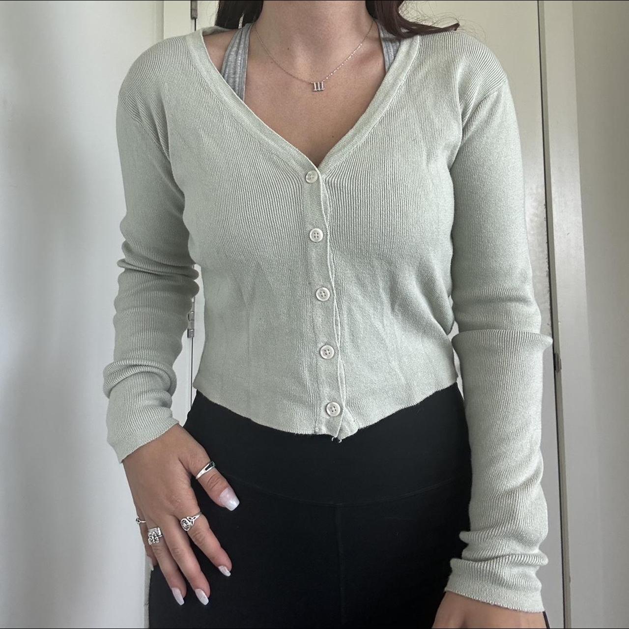 Brandy Melville grey sweater. Super soft and cozy!! - Depop