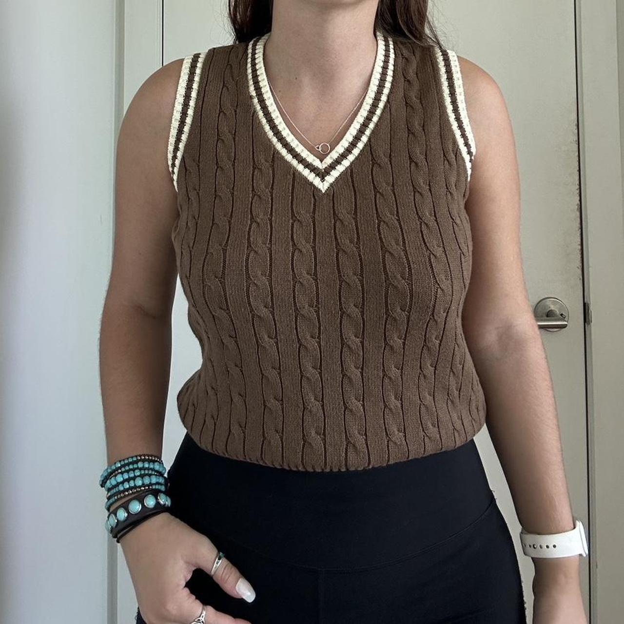 Brandy Melville Brown Marlena Sweater Vest! Such Depop