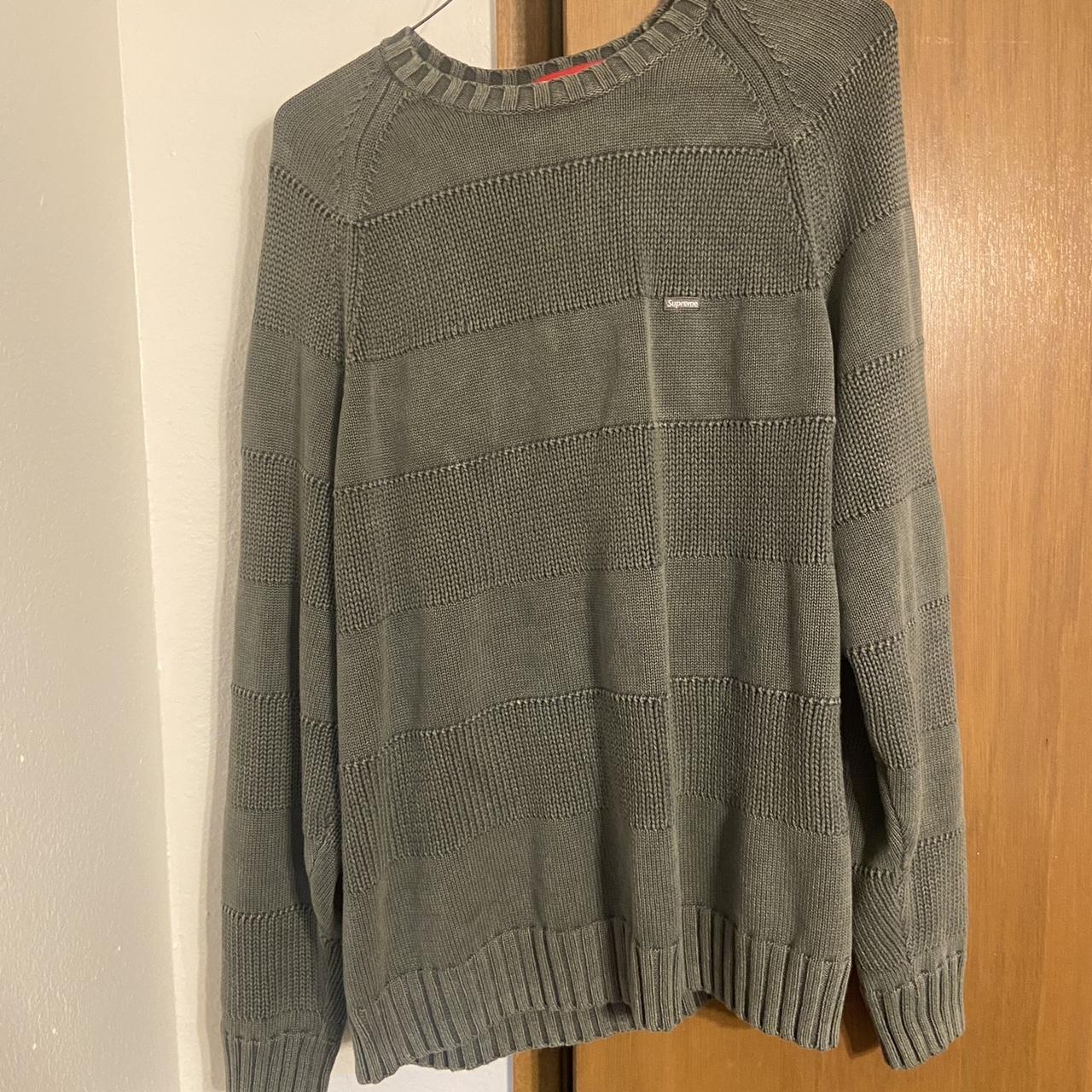 Supreme small box logo striped sweater Barley worn... - Depop