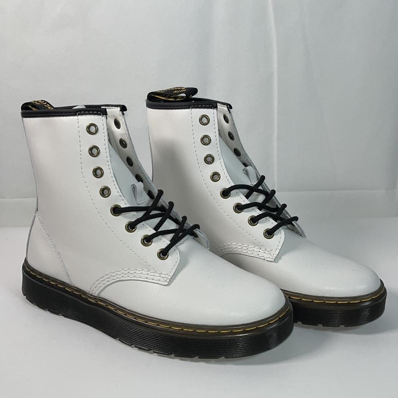 Dr. Martens Zavala White Boots *NWOB *Size womans 7.5 - Depop