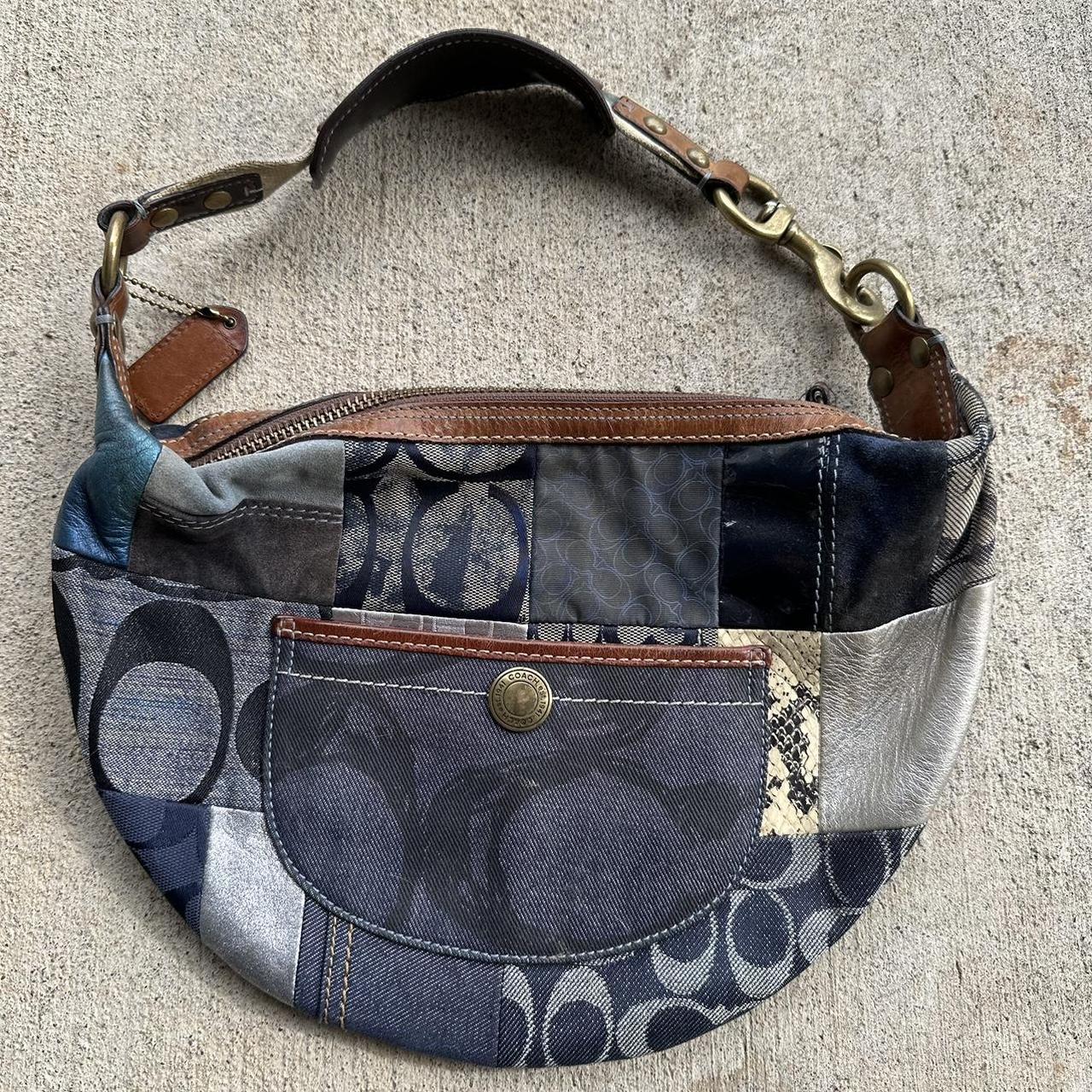 Coach Denim Patchwork Mini Bag high quality