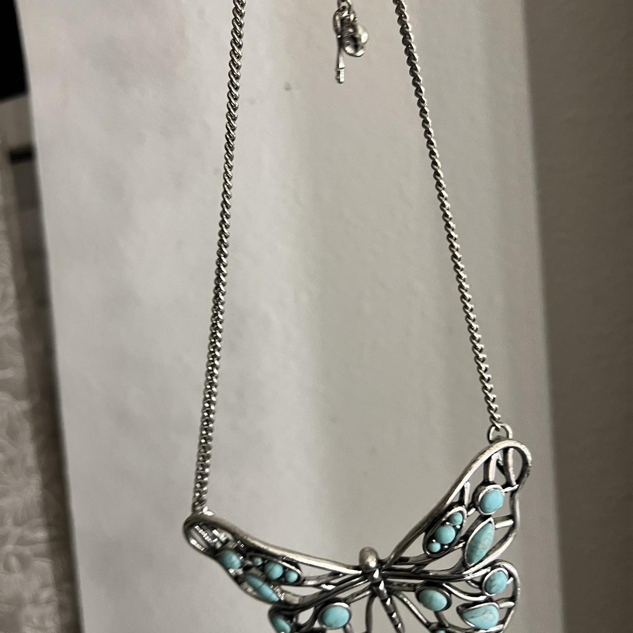 Turquoise hot sale butterfly pendant