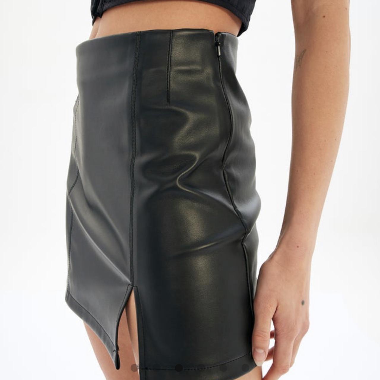 Faux leather 2024 skirt glassons