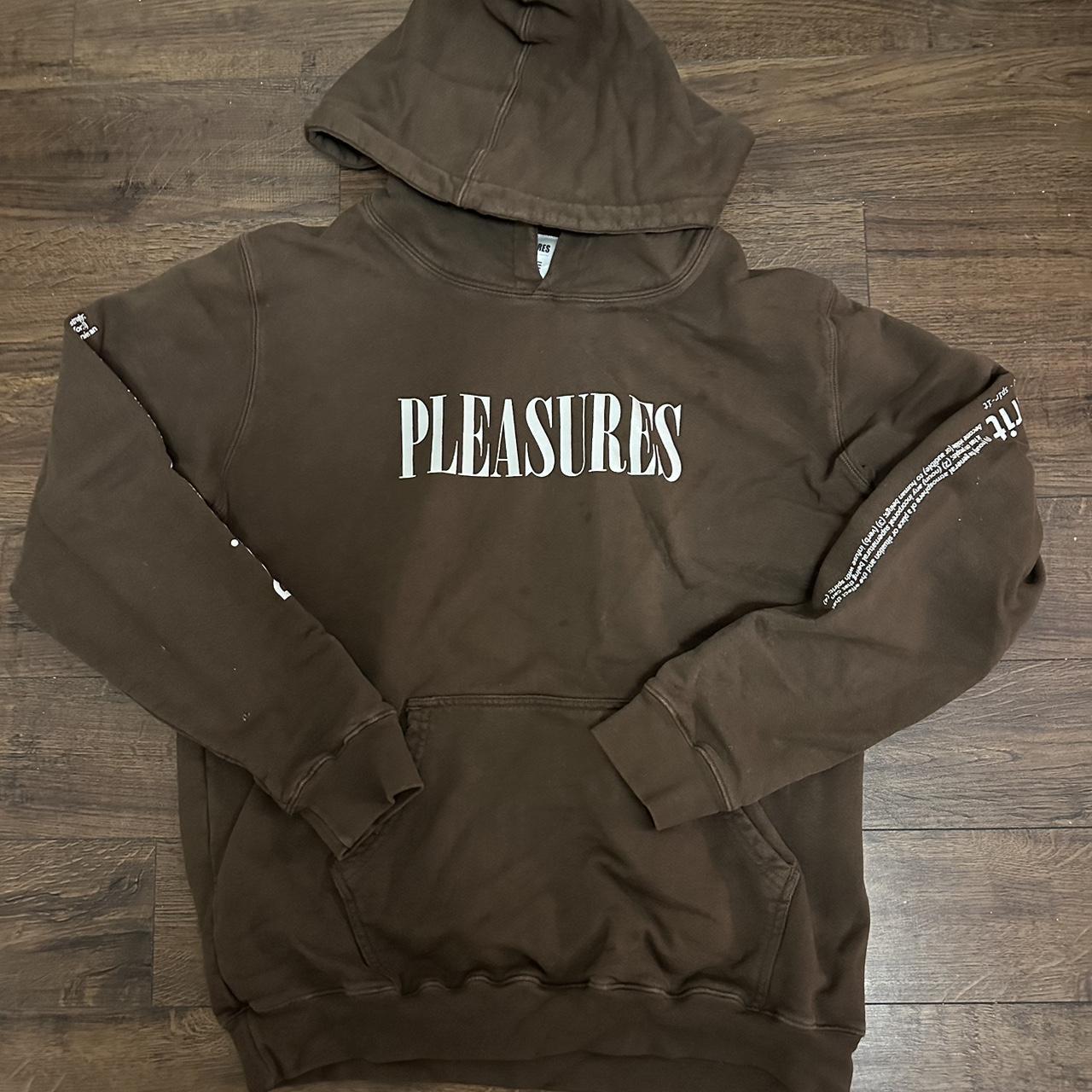 Pleasures core best sale logo hoodie