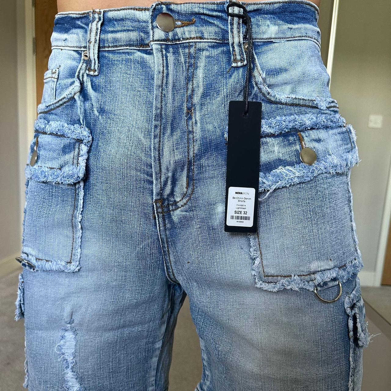 New nova man men’s denim shorts size 32 Colour blue... Depop
