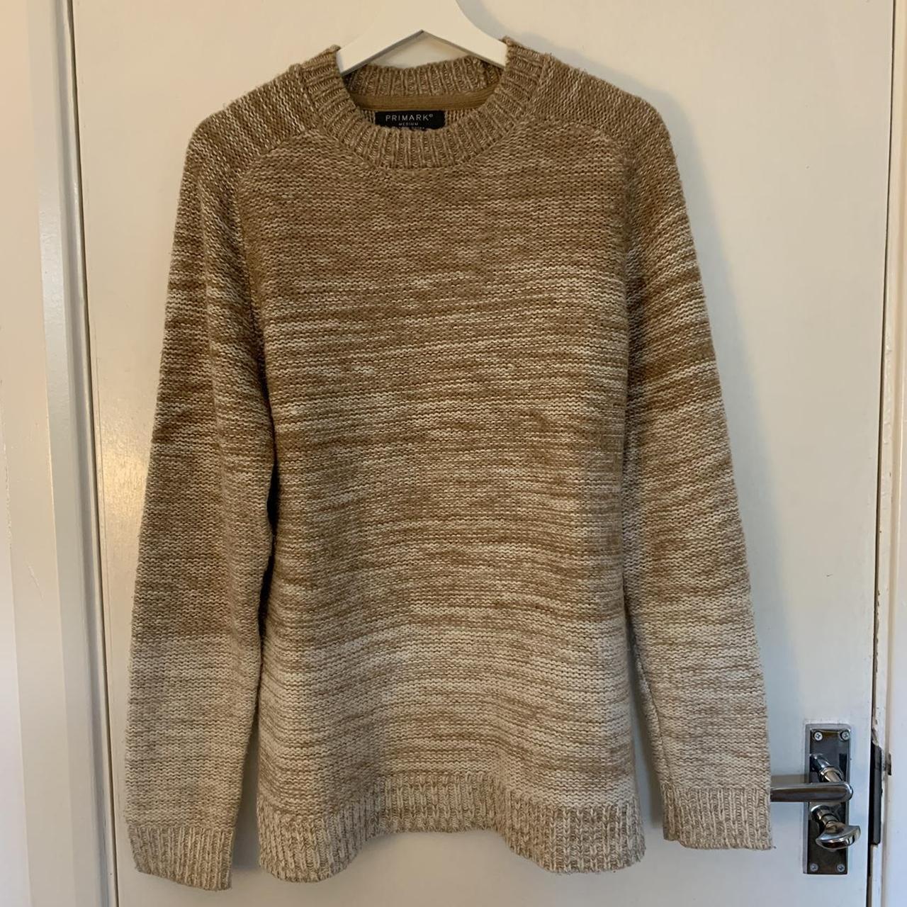 Primark Men's Tan and White Jumper | Depop