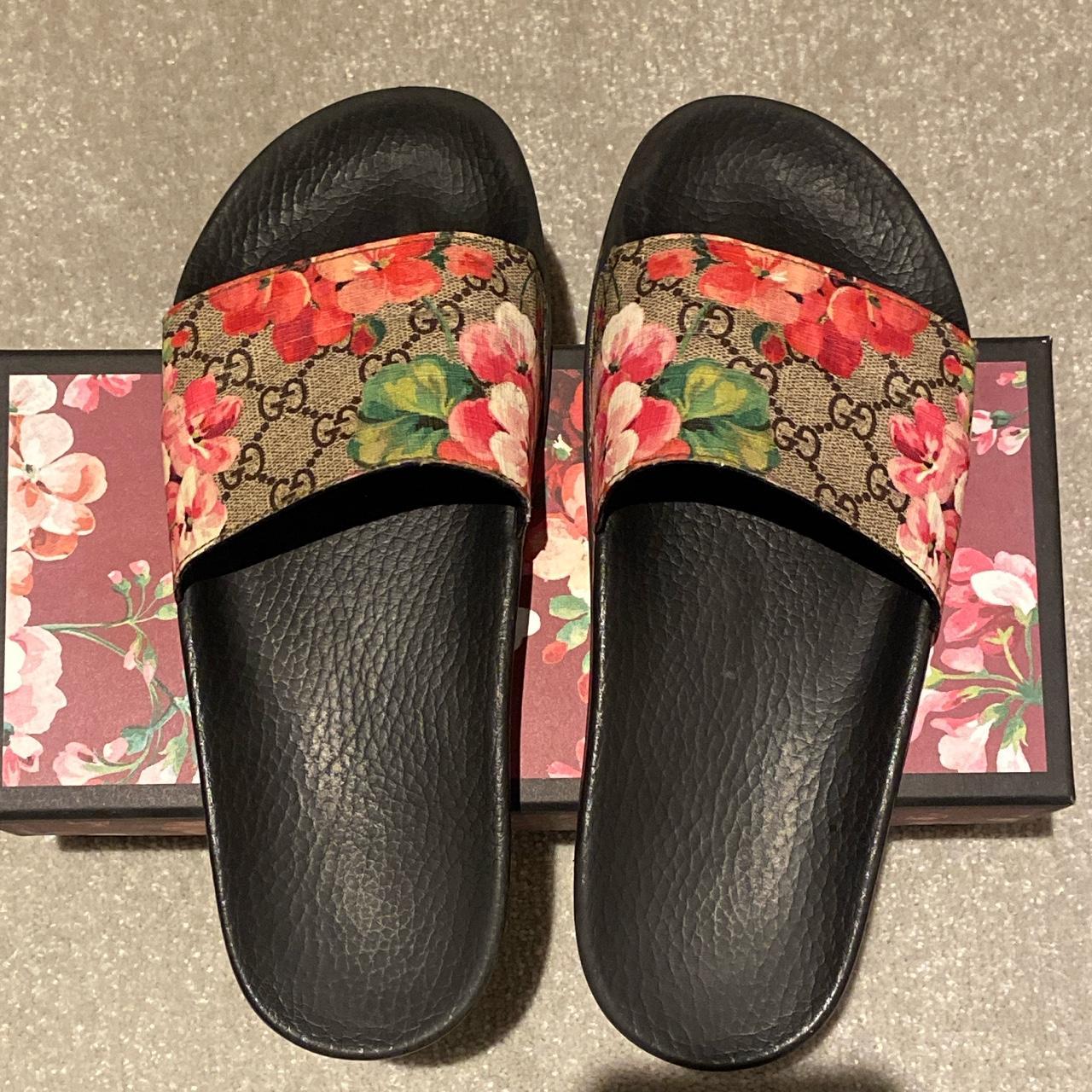Gucci blooms slide sandals, still in great... Depop