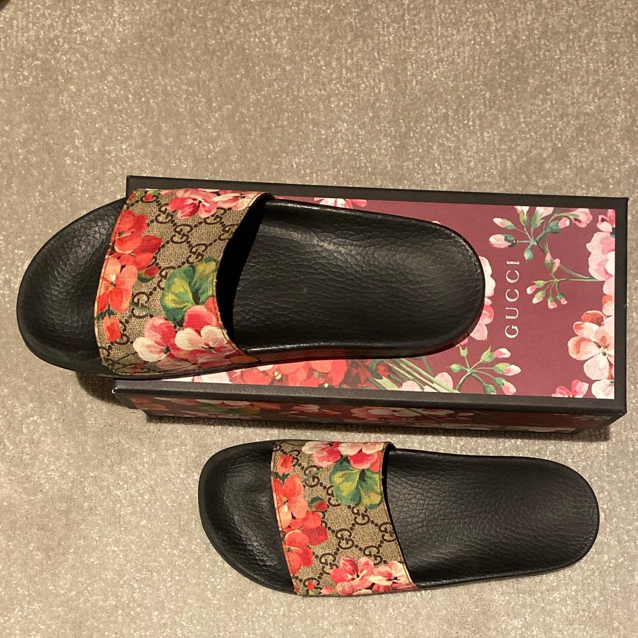 Gucci blooms slide sandals, still in great... Depop