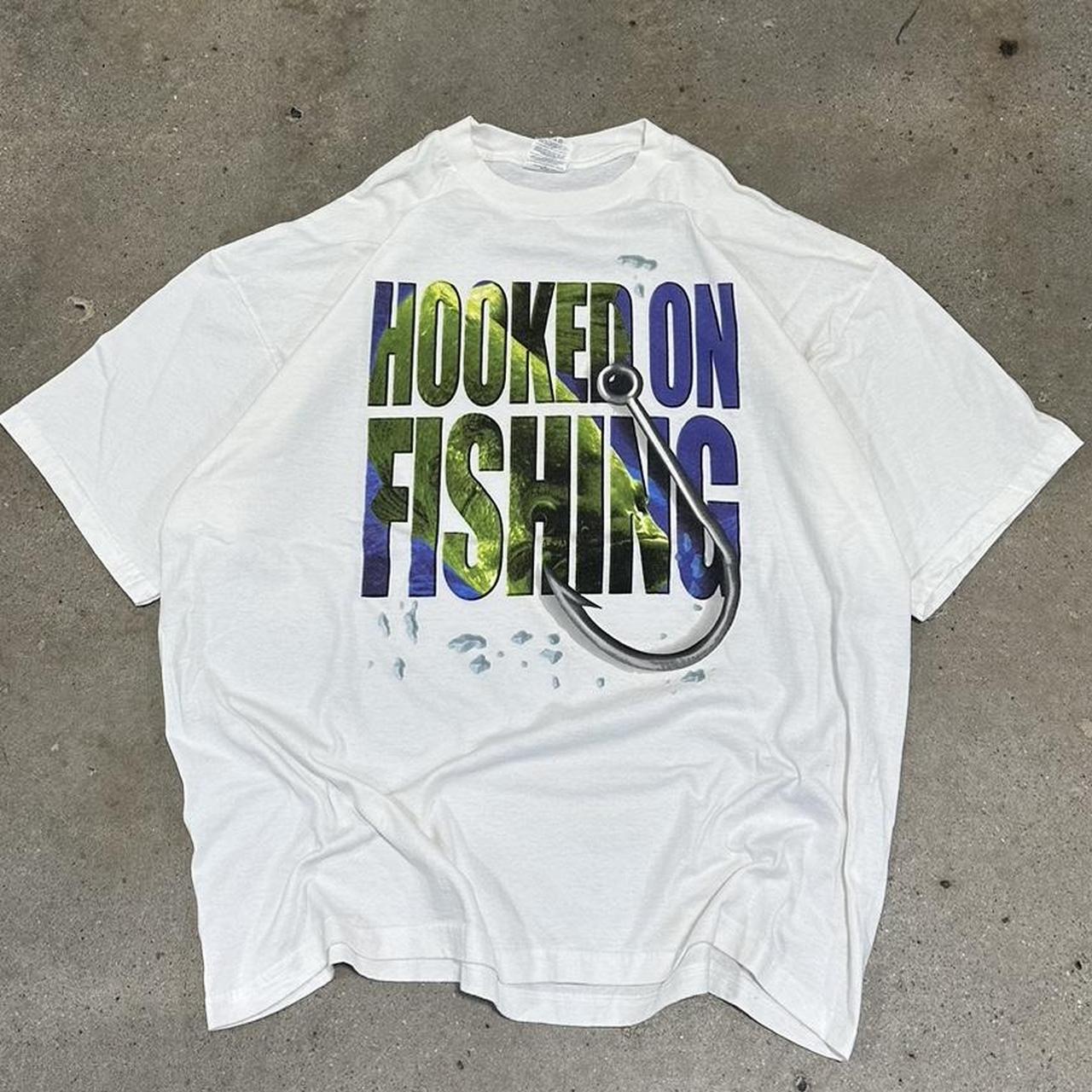 Vintage 90s Hooked On Fishing T-shirt Size - Depop